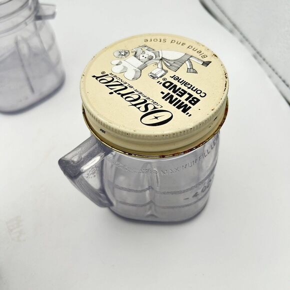 Osterizer Plastic Jar Liquifier Blender Mini-Blend Container Blend and Store Vtg - Picture 5 of 9